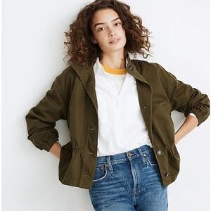 Madewell Highbury Military Jacket in Kale‎ Green Size Small